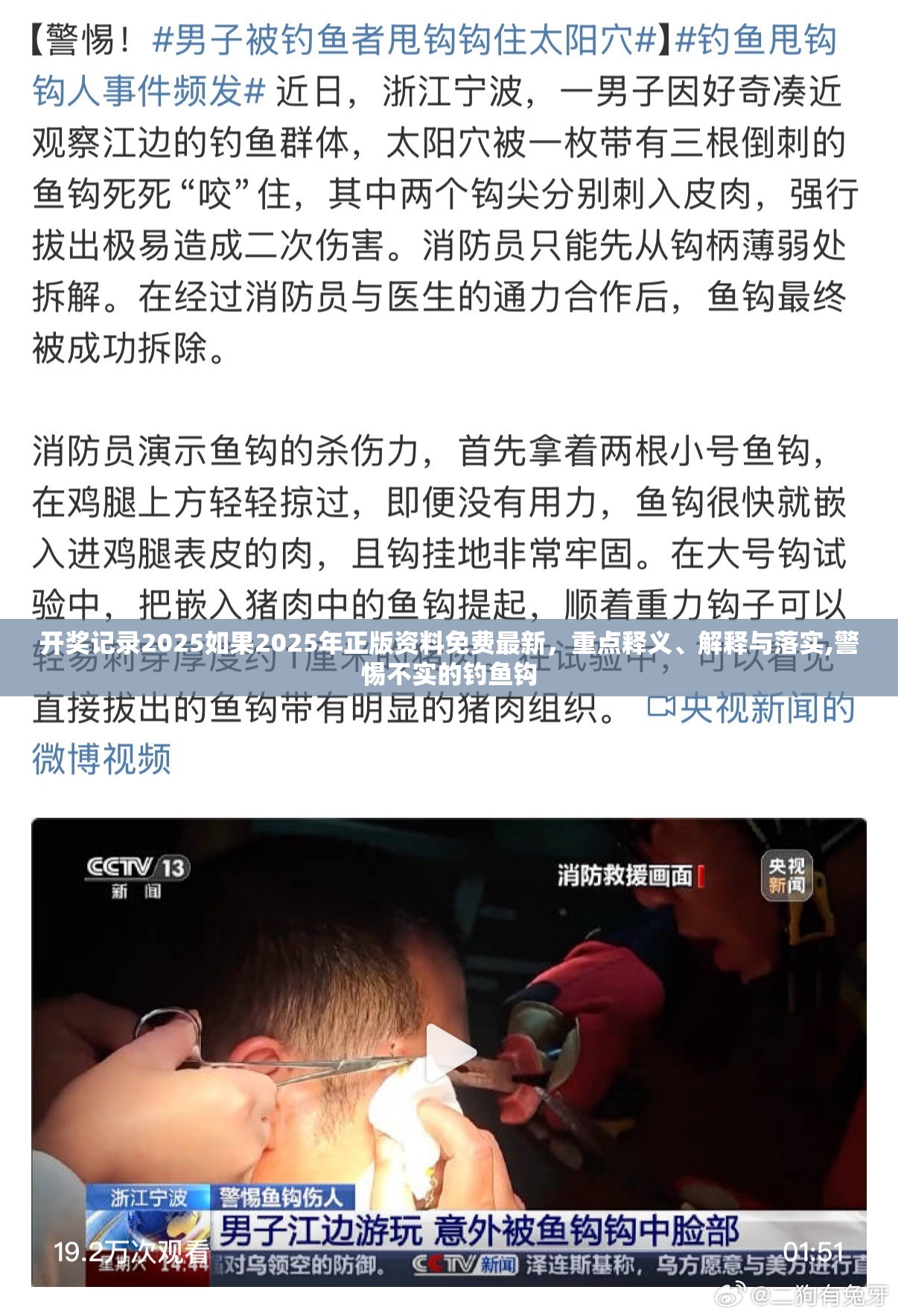 开奖记录2025如果2025年正版资料免费最新，重点释义、解释与落实,警惕不实的钓鱼钩